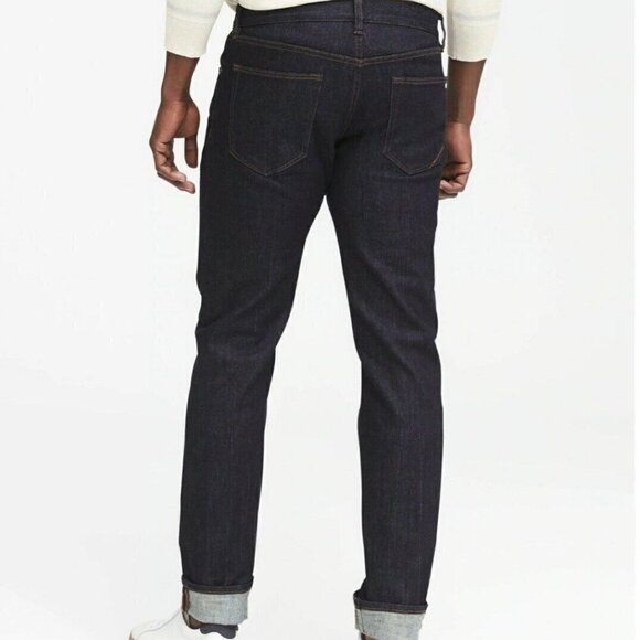 Banana Republic Men's Slim Style Dark Wash Stretch Jeans Size 44 x 34 - Picture 2 of 2